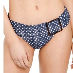 WeWoreWhat Annie Star-Print Hipster Bottoms Blue SZ:Large NEW